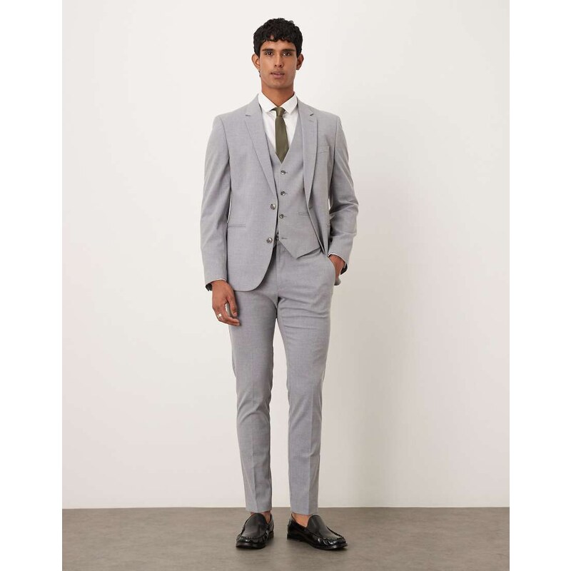 ASOS DESIGN skinny suit trousers in grey