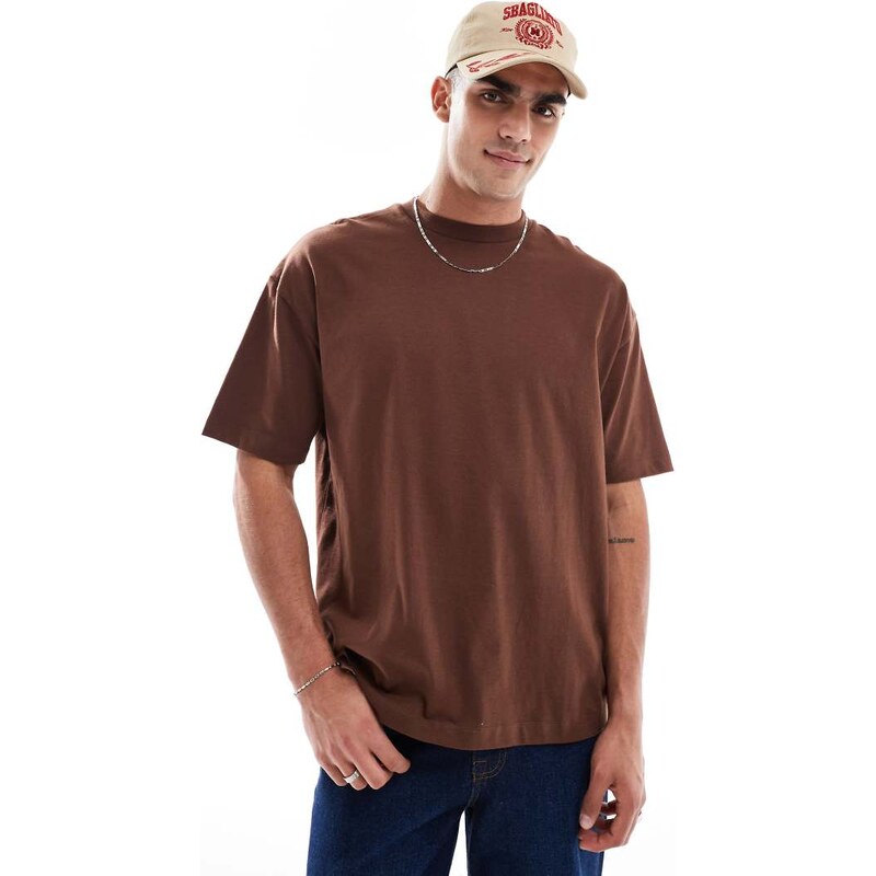 ASOS DESIGN Essentials oversized t-shirt in brown