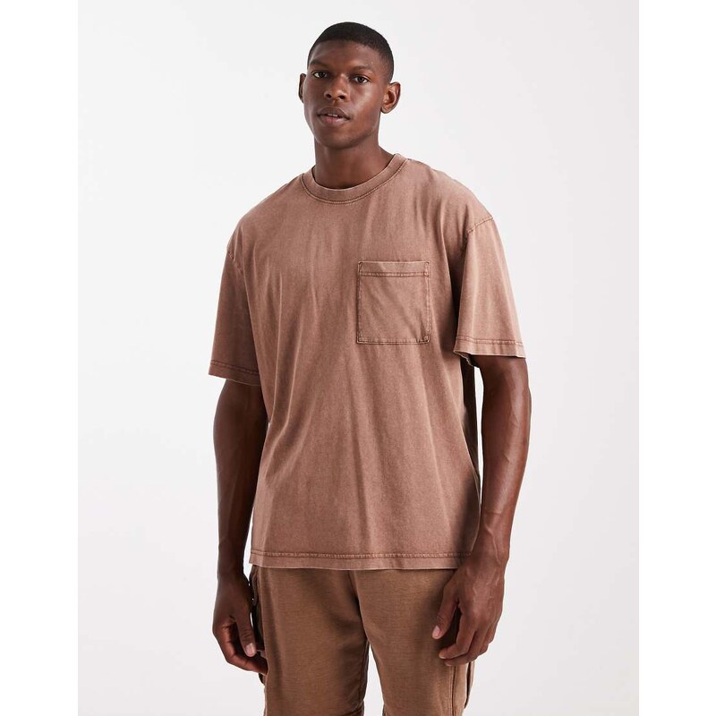 ONLY & SONS super oversized t-shirt washed brown