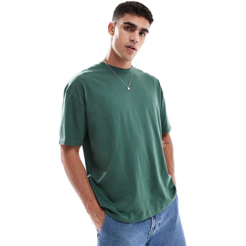 ASOS DESIGN Essentials oversized t-shirt in dark green