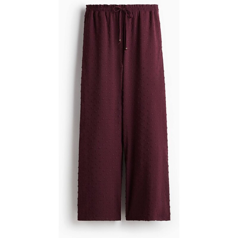 H&M - Kalhoty z látky plumeti se stahovací šňůrkou - růžová 108156833