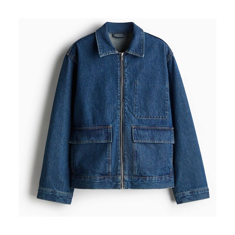 H&M - Džínová bunda - Tmavý Denim Blue