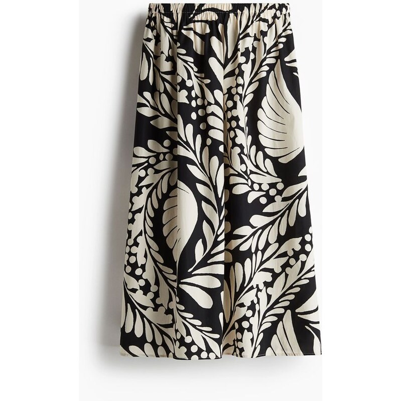 H&M - Sukně Flared - Černá/Vzor