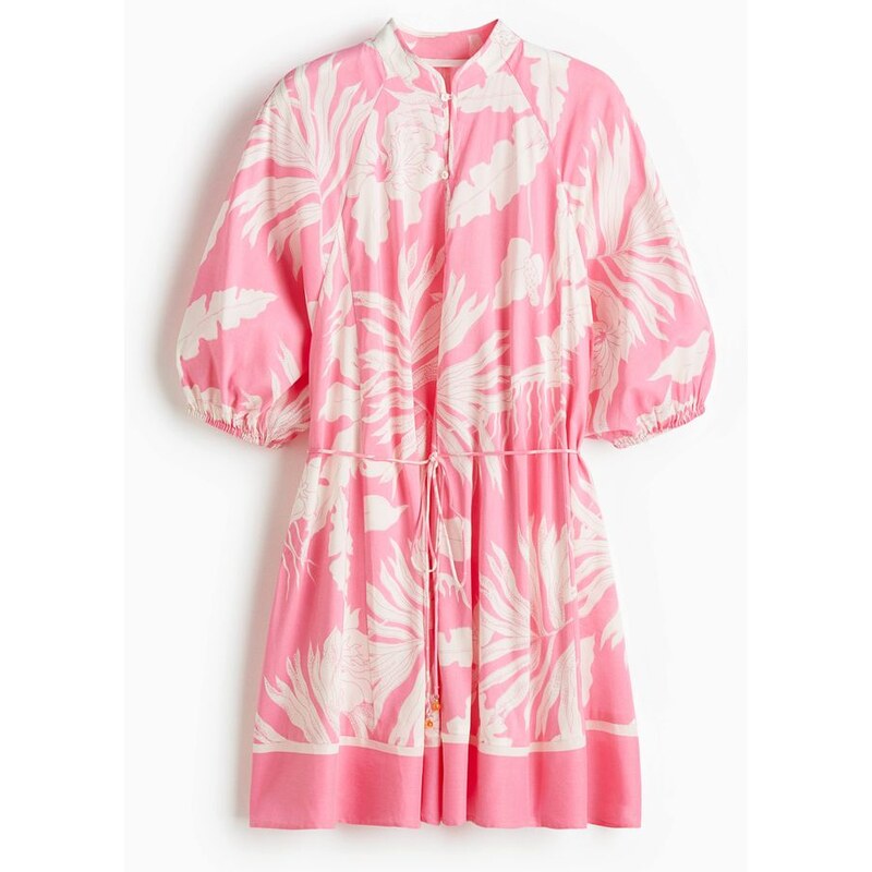 H&M - Šatys vázacím páskem - růžová 108133053