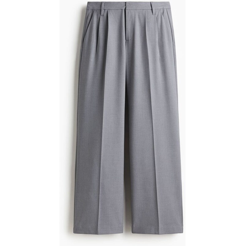 H&M - Široké elegantní kalhoty - Šedá