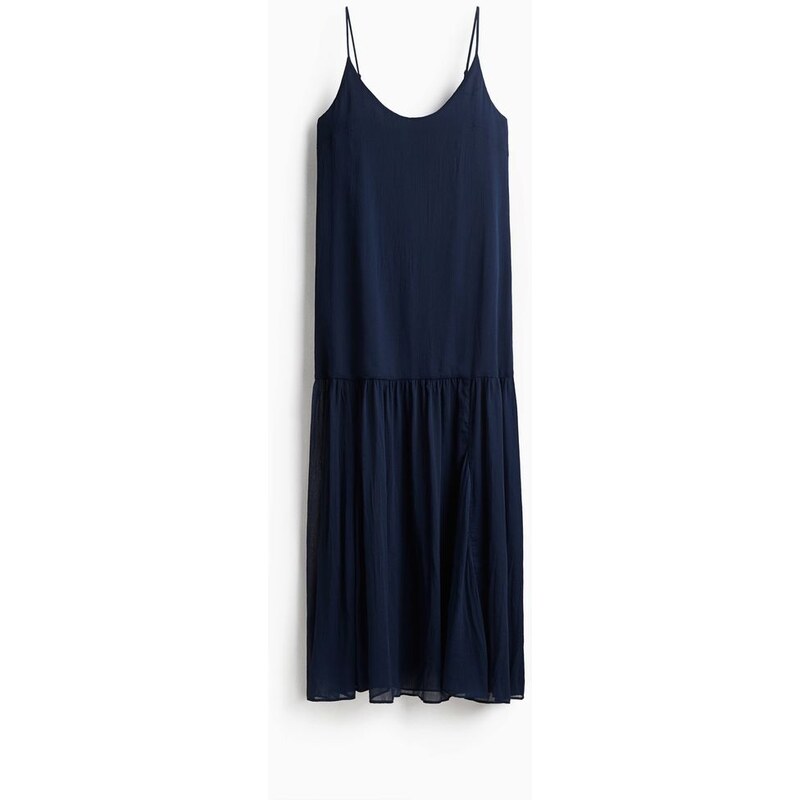 H&M - Dlouhé šifonové šaty - modrá 108133326