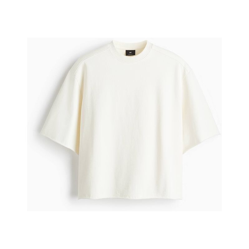 H&M - Tričko Oversized Fit - Bílá