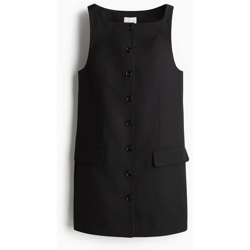 H&M - Šatys hranatým výstřihem - černá 108133544