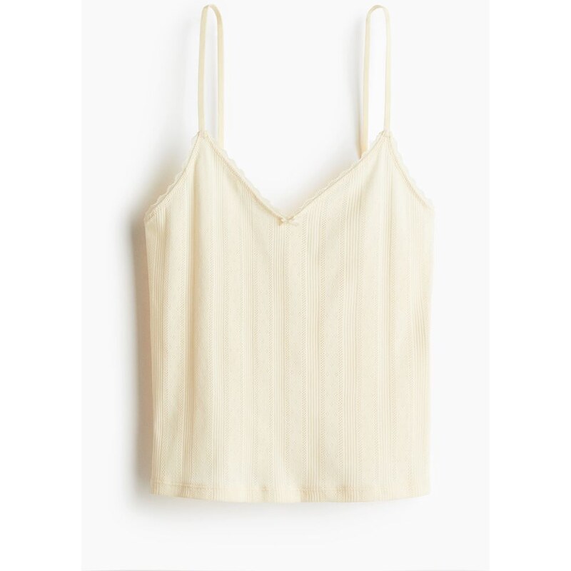 H&M - Tílkos ažurou - Světle Žlutá