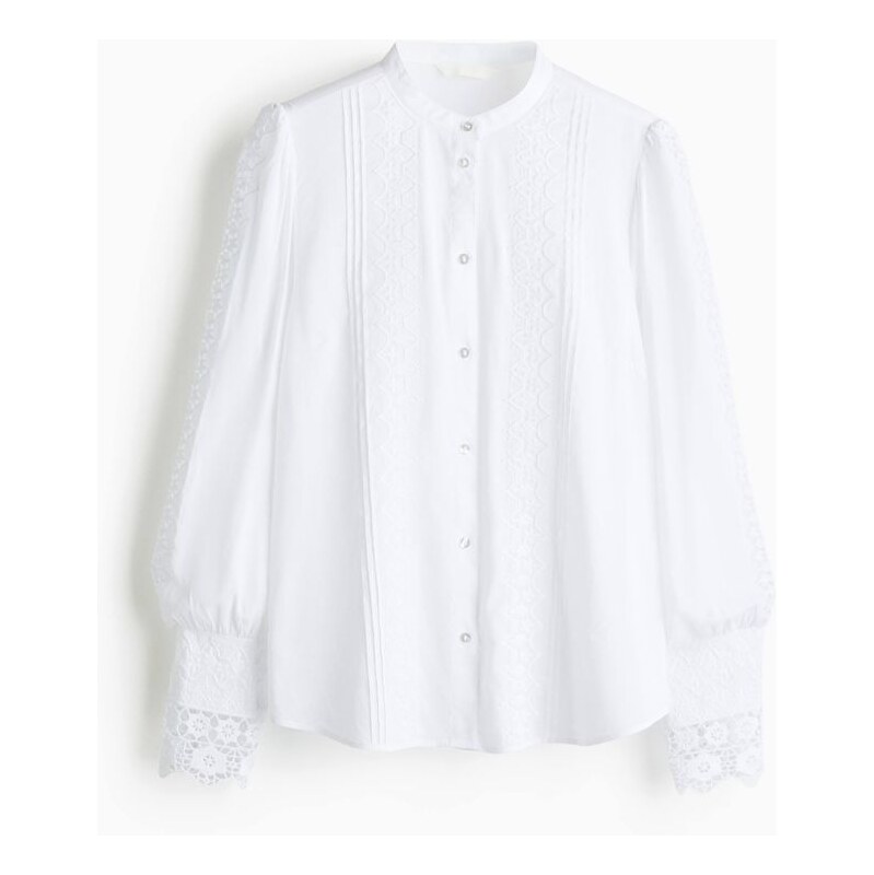 H&M - Halenkas výšivkami - bílá 108157172