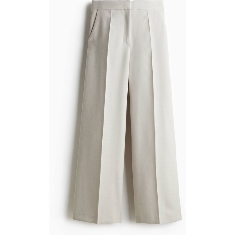 H&M - Široké elegantní kalhoty - Světle Béžová