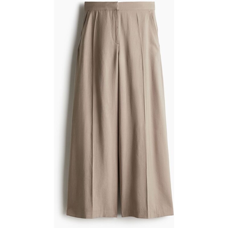 H&M - Široké kalhoty - hnědá 108134282