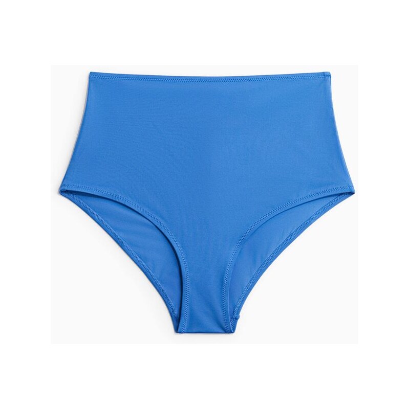 H&M - Bikinové kalhotky High Waist - modrá 108134381