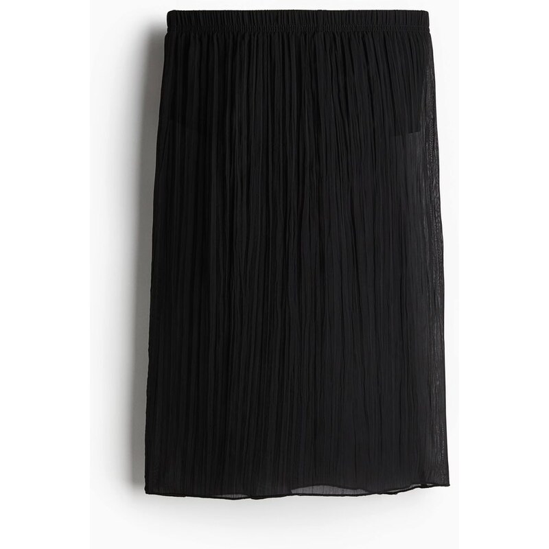 H&M - Tenká mačkaná sukně - Černá