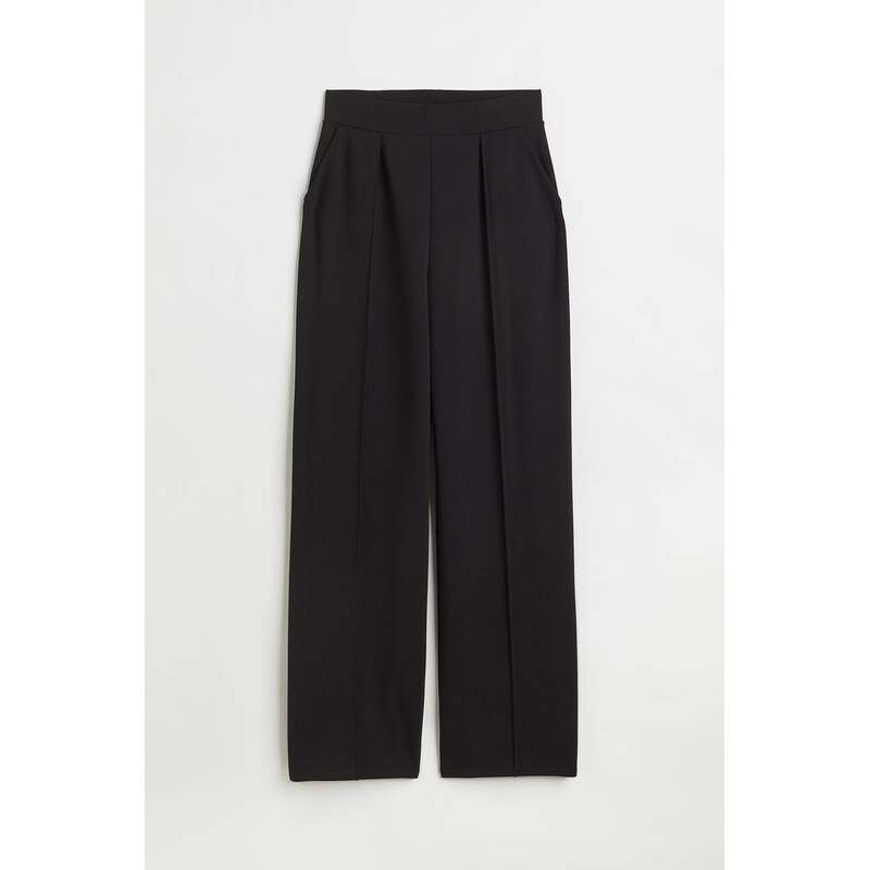 H&M - Elegantní kalhotys vysokým pasem - černá 108134446