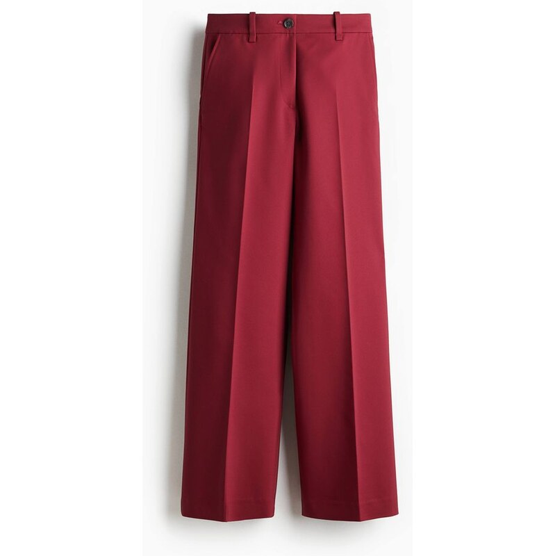 H&M - Kalhoty Bootcut - červená 108157352