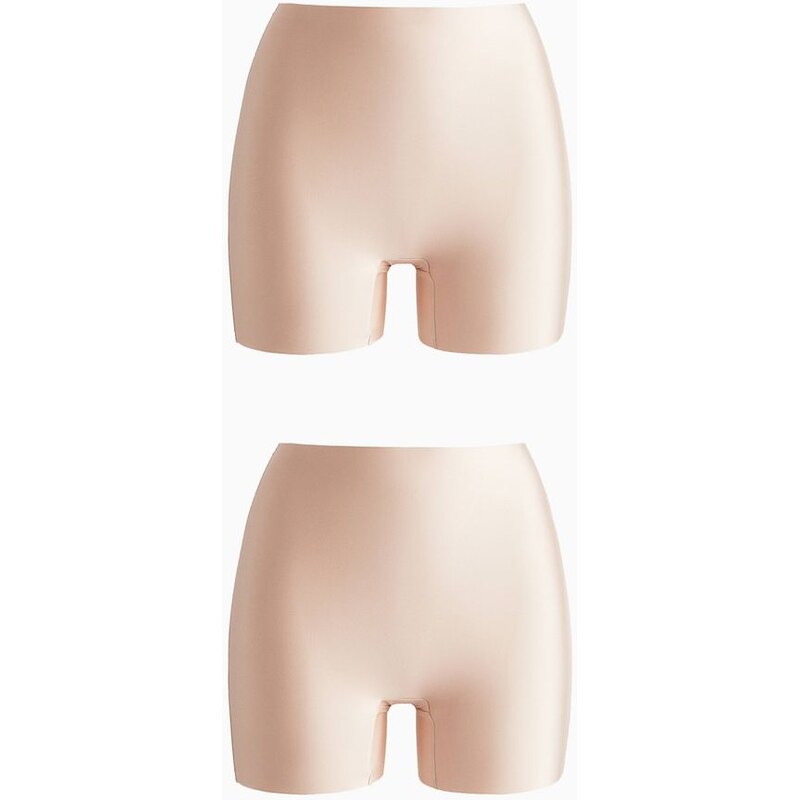 H&M - Šortky light shaping 2 kusy - Béžová
