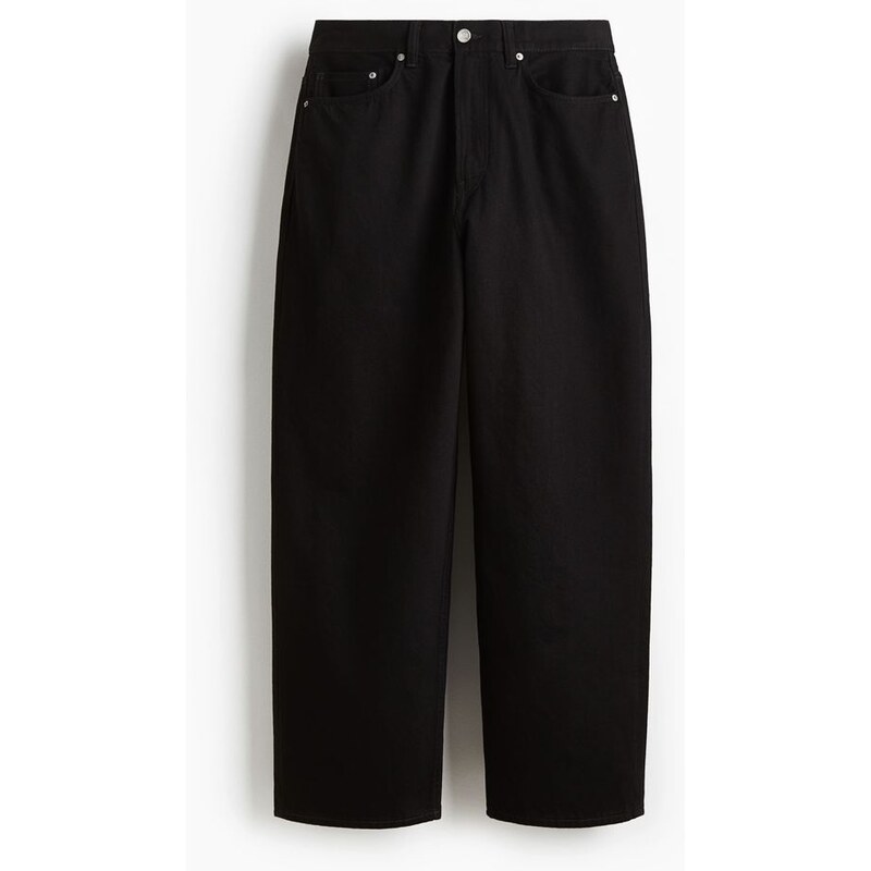H&M - Baggy Jeans - Černá