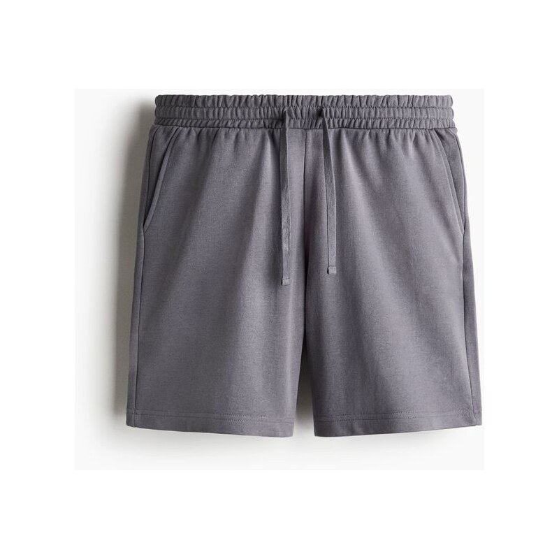 H&M - Teplákové šortky Regular Fit - Tmavě Šedá