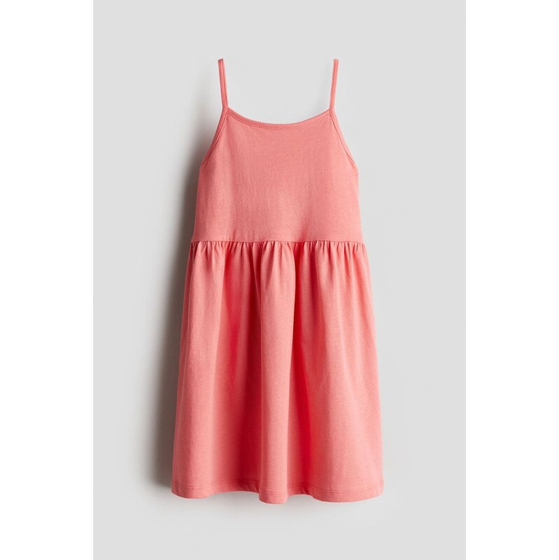 H&M - Bavlněné žerzejové šaty - Růžová