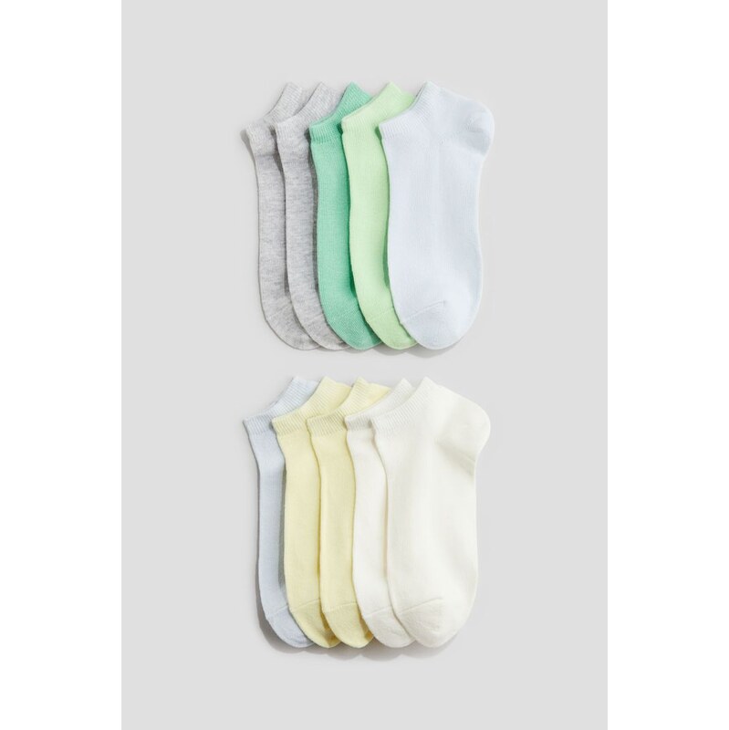 H&M - Kotníkové ponožky 10 párů - žlutá 108135606