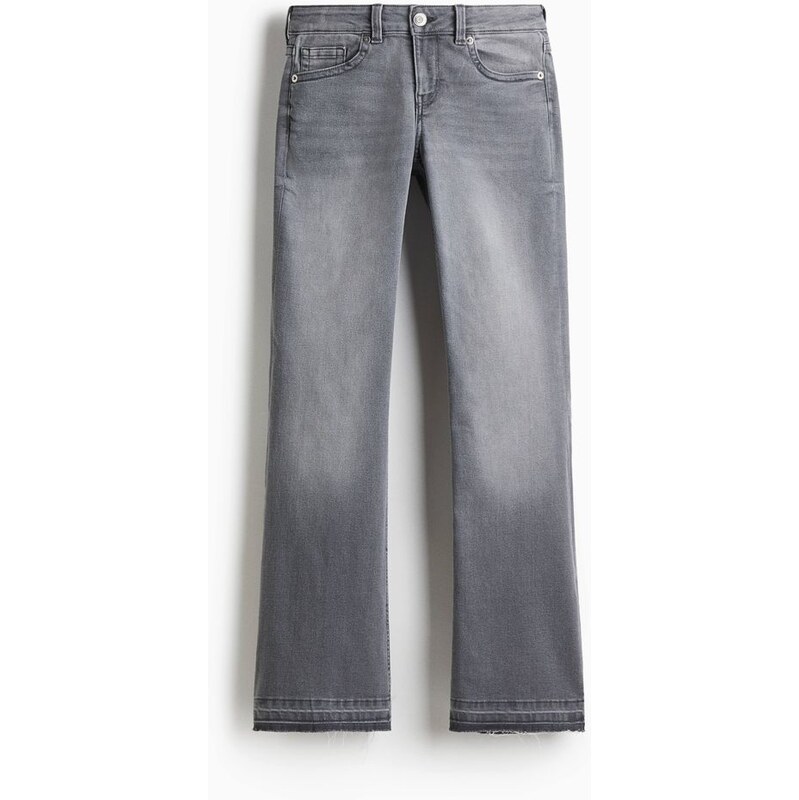 H&M - Flared Low Jeans - šedá 108157893
