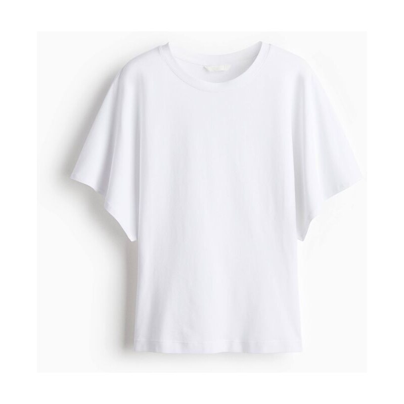 H&M - Tričkos motýlkovými rukávy - bílá 108157913