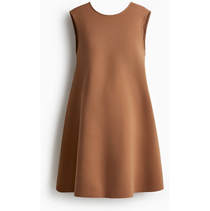 H&M - MAMA Šaty z materiálu scuba - Tmavě Béžová