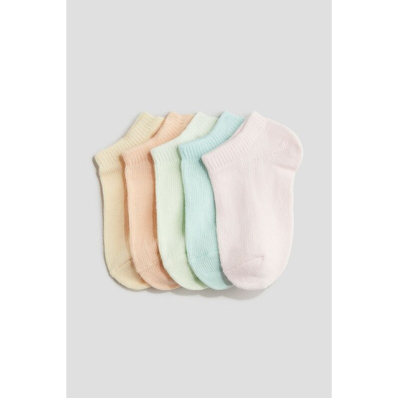 H&M - Sportovní ponožky 5 párů - žlutá 108136468