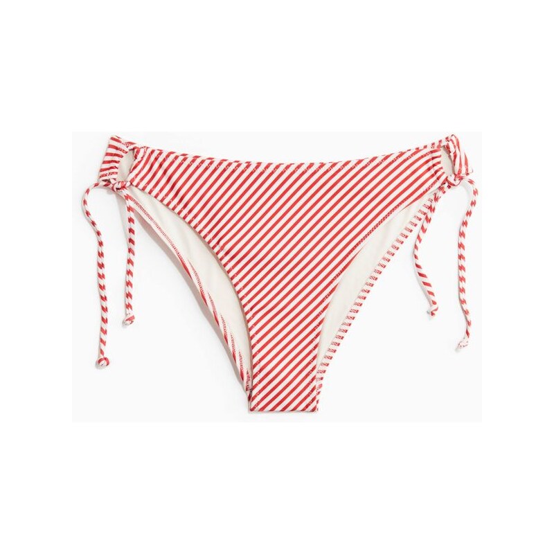 H&M - Zavazovací bikinové kalhotky cheeky tanga - červená 108136577