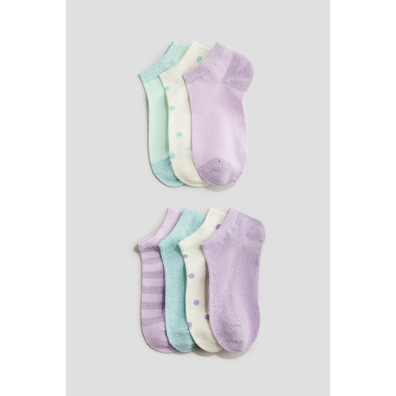 H&M - Sportovní ponožky 7 párů - fialová 108136760