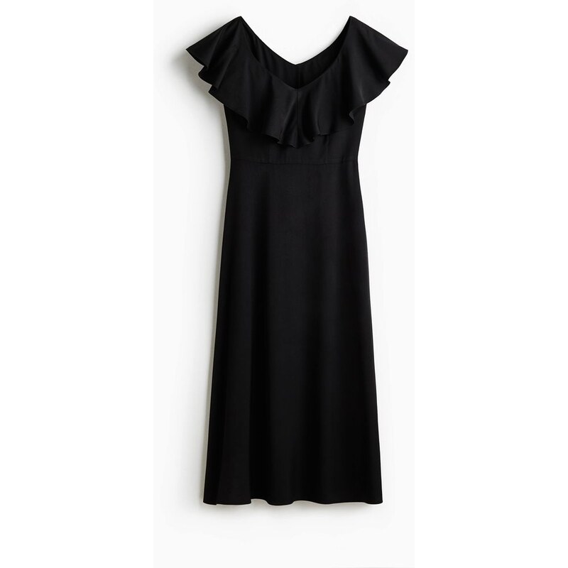 H&M - Volánkové šaty - Černá