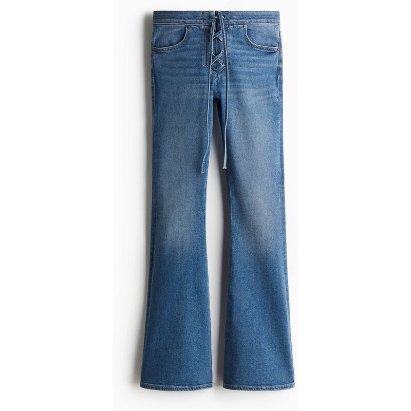 H&M - Flared High Jeans - Světlý Denim Blue