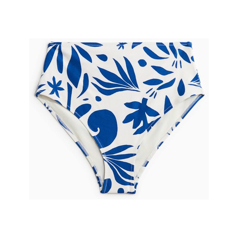 H&M - Bikinové kalhotky High Waist - modrá 108136920