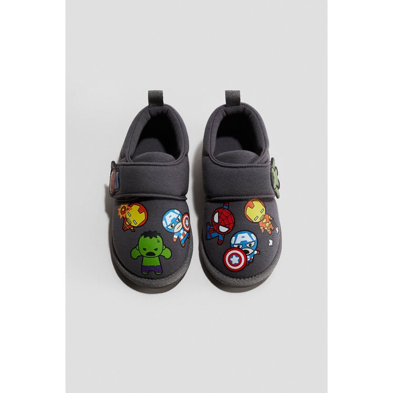 H&M - Bavlněné bačkorys potiskem - Námořnická Modř/Marvel Comics