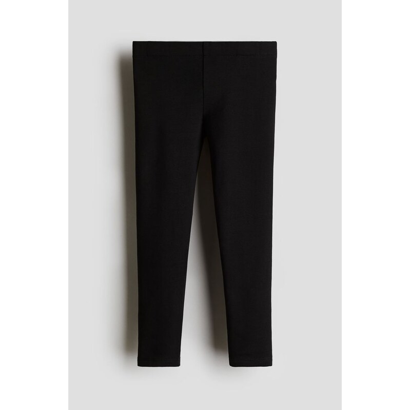 H&M - Legínys česaným rubem - Černá