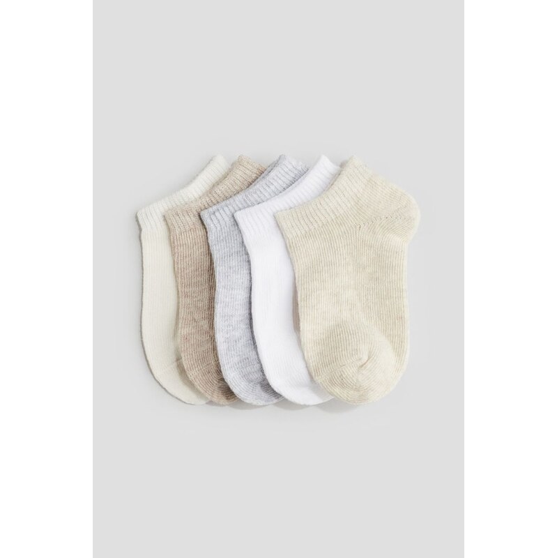 H&M - Sportovní ponožky 5 párů - bílá 108137839