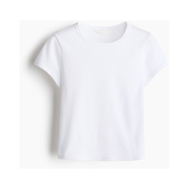 H&M - Přiléhavé tričko - Bílá