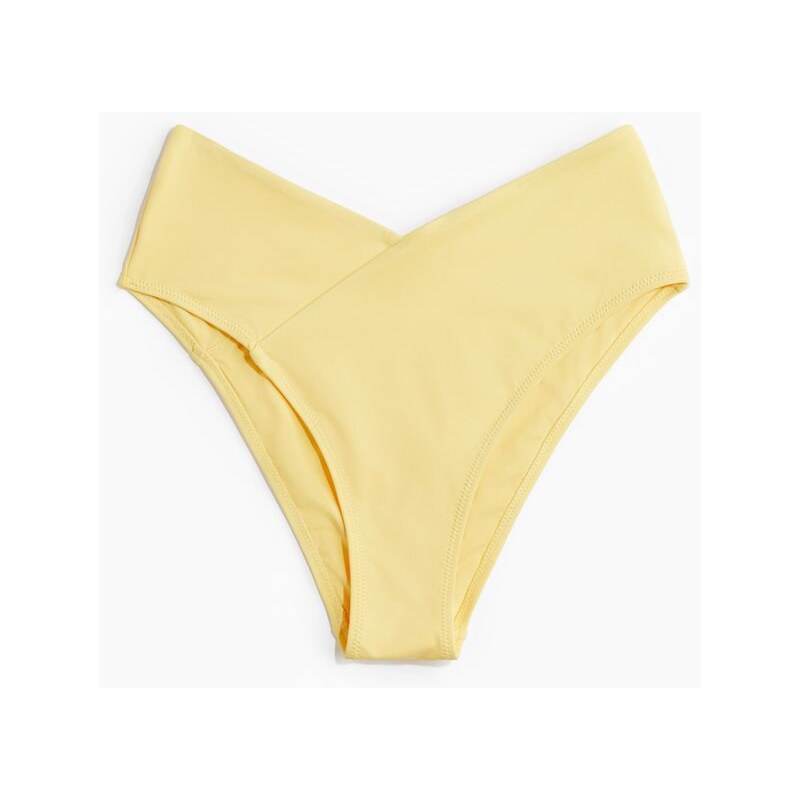 H&M - Bikinové kalhotky Cheeky High Rise - Žlutá