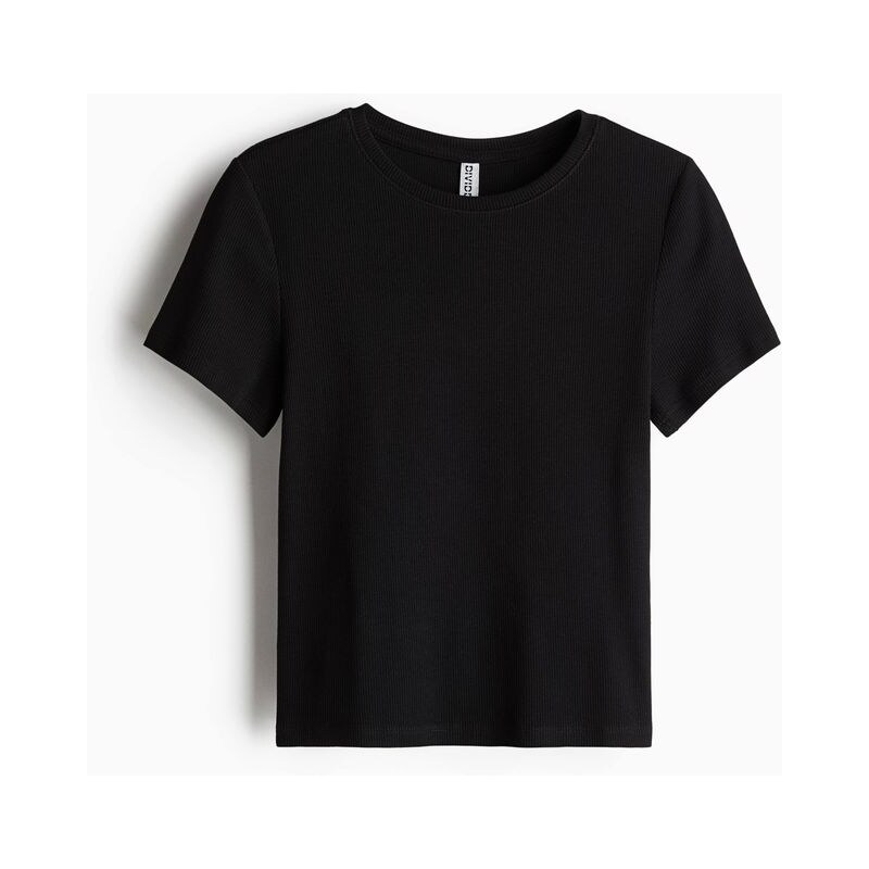 H&M - Přiléhavé tričko - černá 108138619