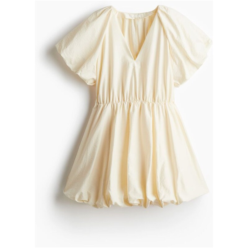 H&M - Šatys bublinovým lemem - Krémová