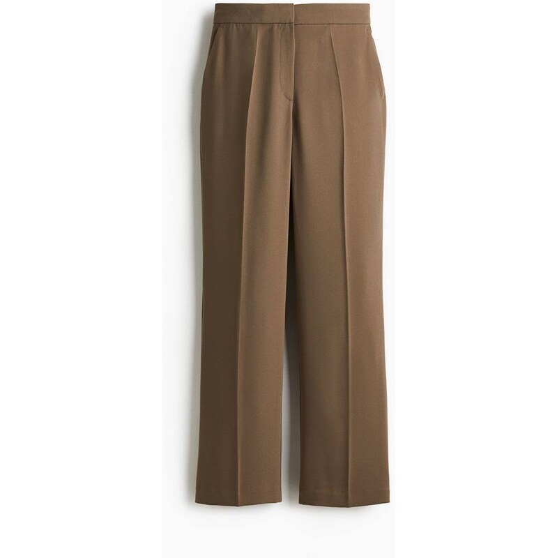 H&M - Rovné kalhotys puky - zelená 108158719