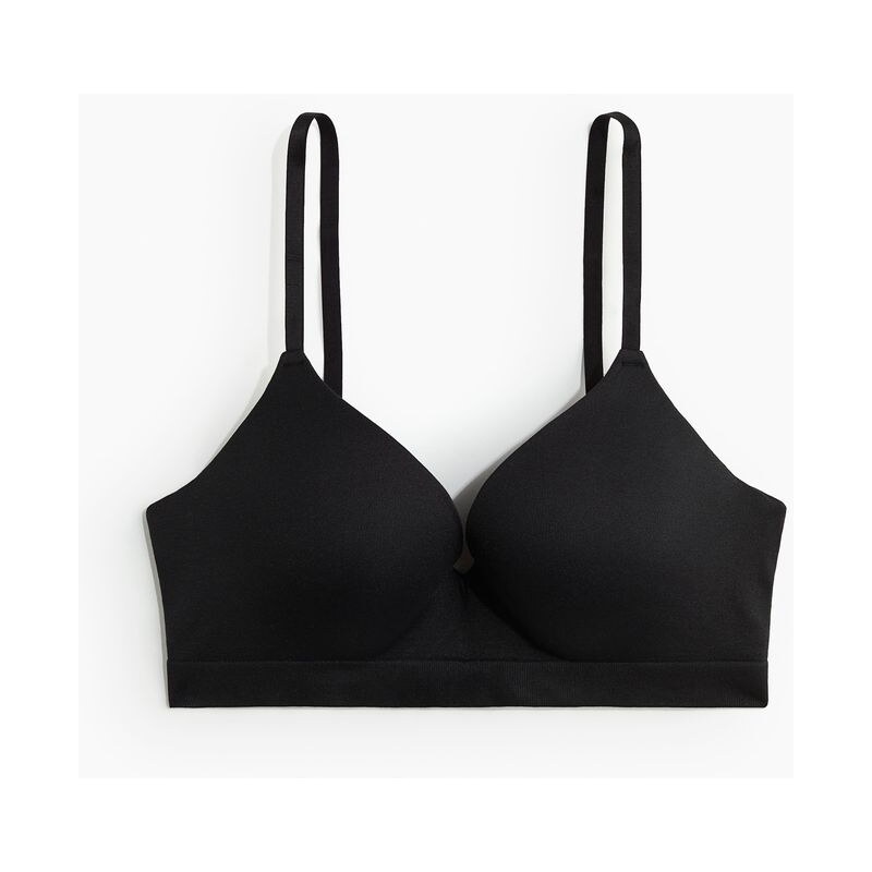 H&M - Bezešvá podprsenka push-up - černá 108140565