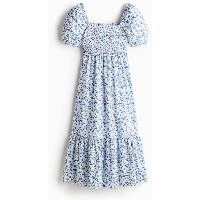 H&M - MAMA Šaty na kojení z bavlněného popelínu - Bílá/Modré