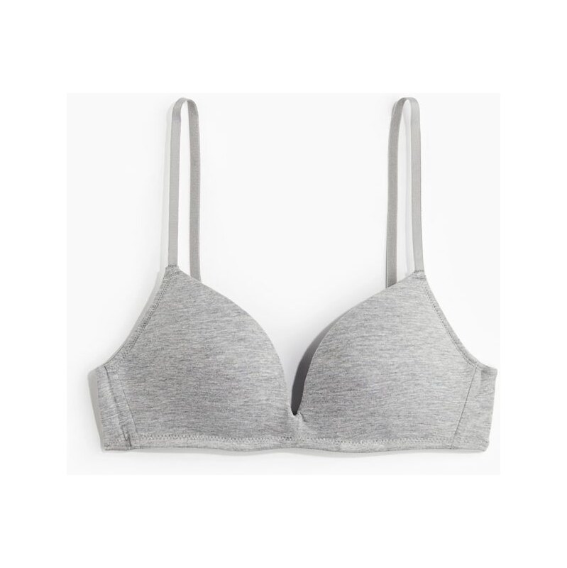 H&M - Bavlněná push-upka bez kostic - šedá 108140708