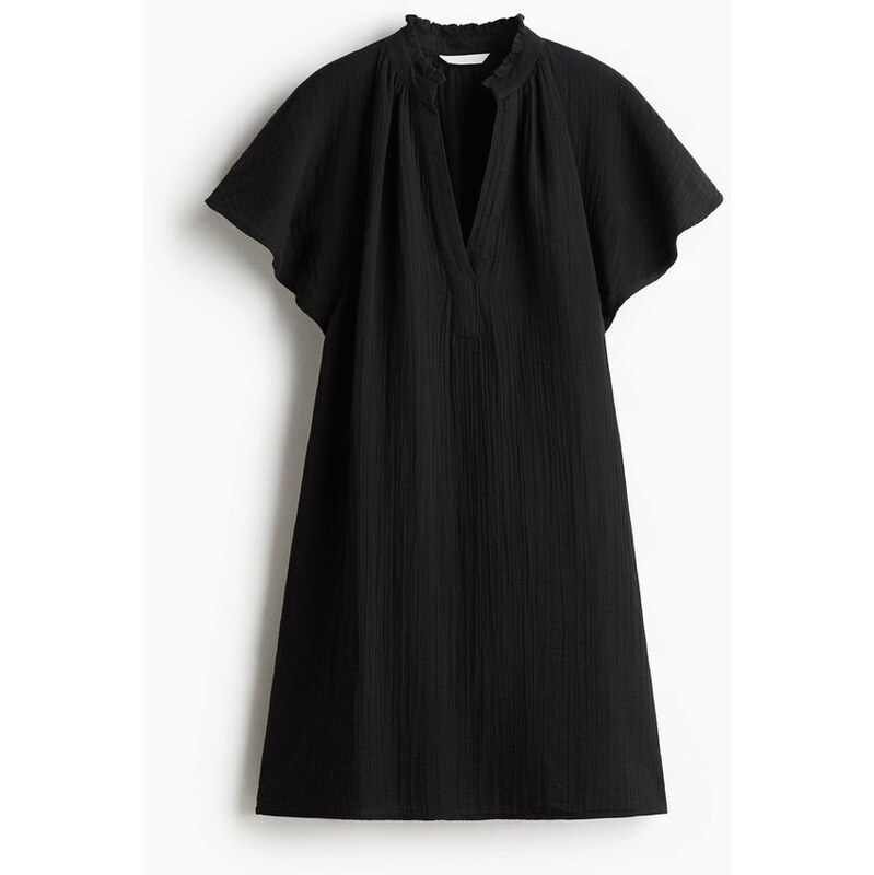 H&M - Áčkové mušelínové šaty - Černá