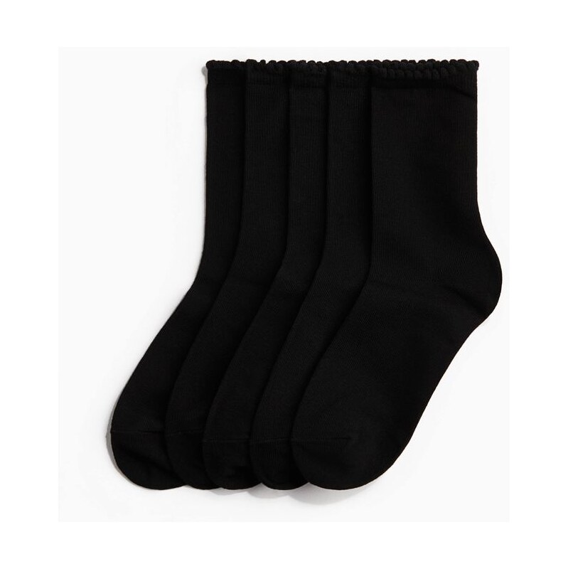 H&M - Ponožky 5 párů - černá 108141068