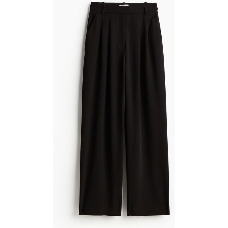 H&M - Široké kalhoty - černá 108141126