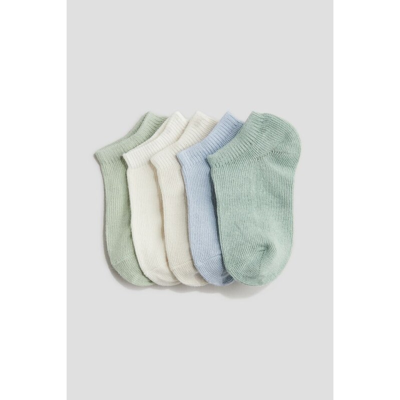 H&M - Sportovní ponožky 5 párů - zelená 108141110