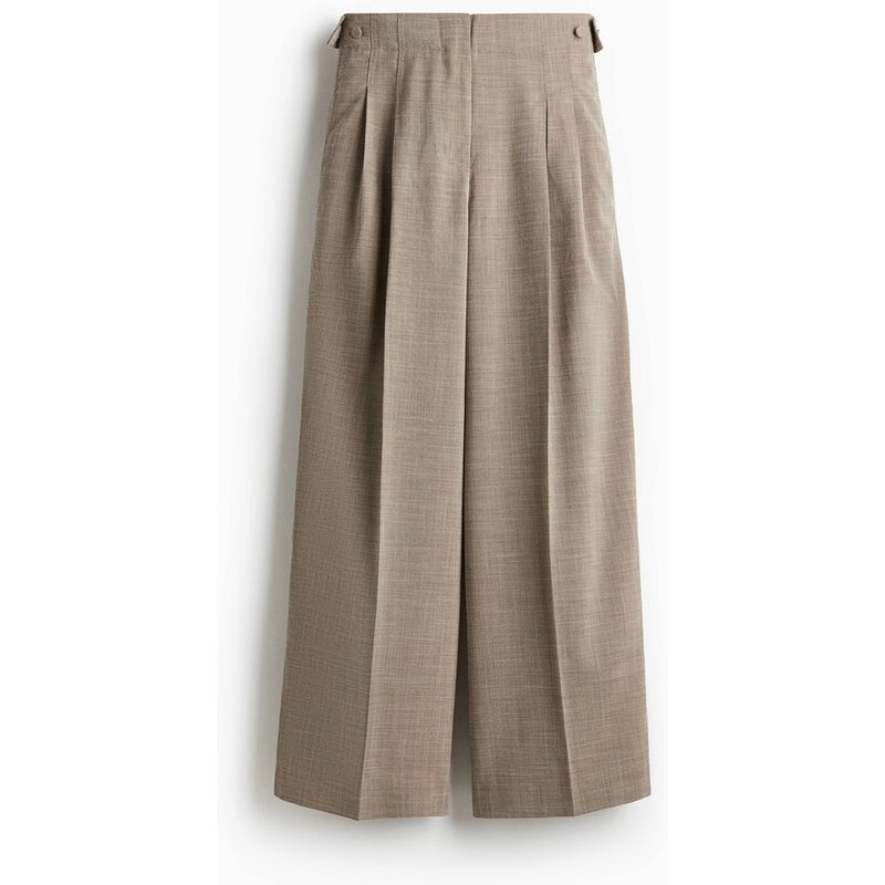 H&M - Široké elegantní kalhoty - béžová 108158919